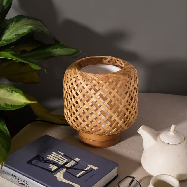 TerraGlow Bamboo Table Lamp