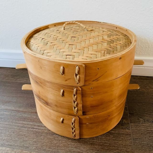 Bamboo Steamer Basket (2-Tier)
