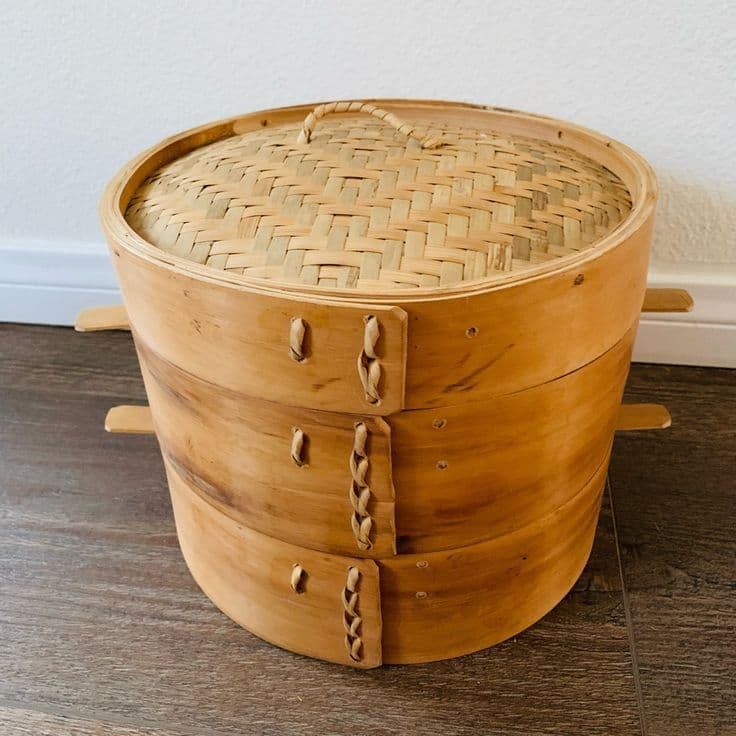 Bamboo Steamer Basket (2-Tier)